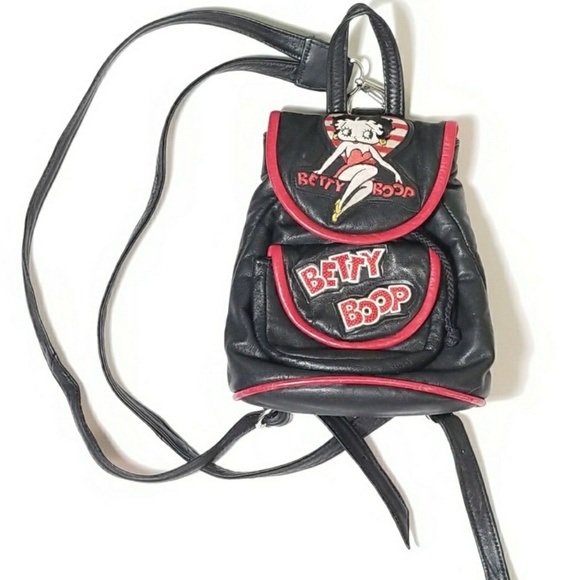 🔴SOLD Vintage Betty Boop Leather Mini Backpack - Picture 2 of 8